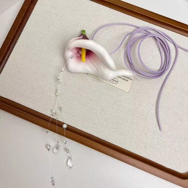 Common Calla Flower Necklace For Women