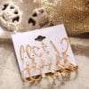Nine Pairs Of Creative Retro Pearl Ring Earrings Set Summer Beauty