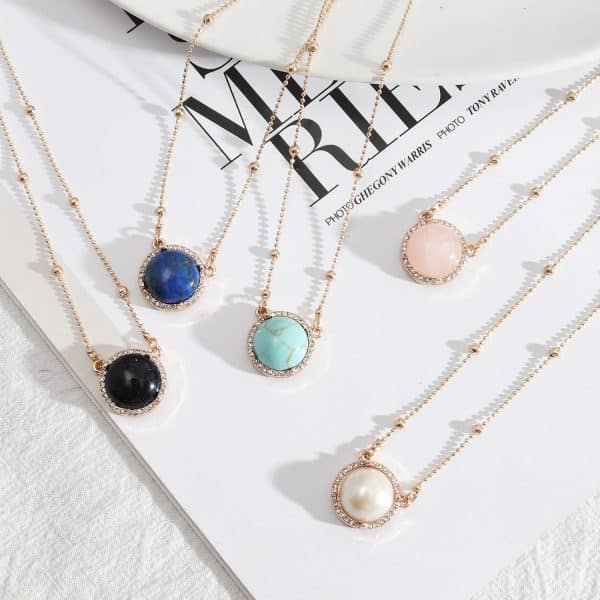European And American Style Jewelry Simple Pendant Natural Stone