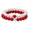 Men's Women's Natural Stone Bead Bracelet Frosted Stone