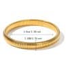 Women's Exaggerated Vertical Stripe Ring Elastic Titanium Steel Bracelet