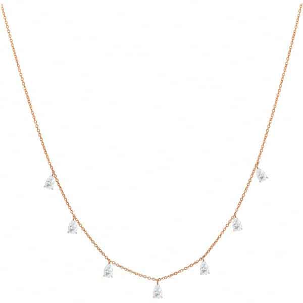 Gentle Drop-shaped Artificial Zircon Necklace