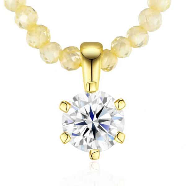 Sterling Silver Moissanite Light Luxury High-grade Necklace