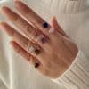 Colored Agate Niche Design Ring