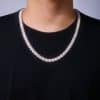 Square Rock Candy Chain Personalized Design Moissanite Cuban Chain Necklace