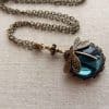 Vintage Bronze Hand Carved Dragonfly Pendant Necklaces For W