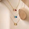Women's All-match Twelve Birthstone Pendant Stainless Steel Necklace