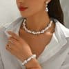 French Style Temperament Pearl Baroque Necklace