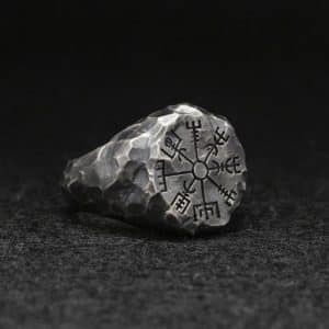 Rune Snowflake Compass Totem Men's Ring