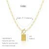 Clip Necklace Stainless Steel Cross Square Pendant Necklace