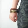 European And American Exaggerated Famous Brand Multi-layer Wooden Necklace, Bracelet Set