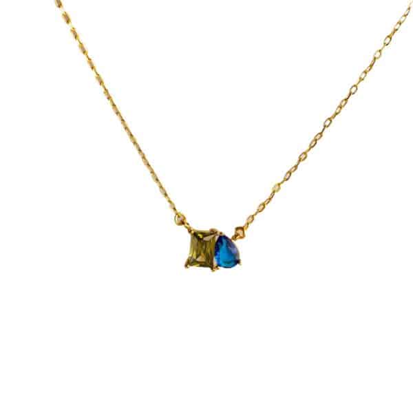 Women's All-match Twelve Birthstone Pendant Stainless Steel Necklace