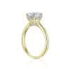 5A Oval Zircon Ring Female Copper Plating 14K Gold High-grade Light Luxury