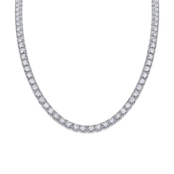 Twin 925 Silver Moissanite Long Star River Necklace