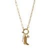 12 Birthstone Pendant Open End Ring Necklace
