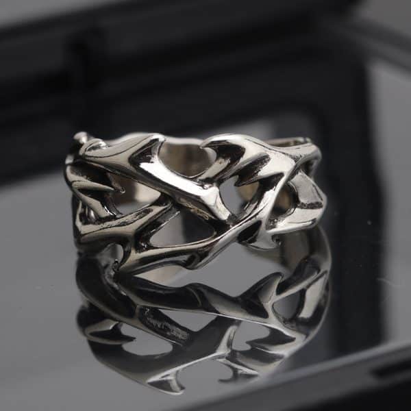 Thorn Men's Trendy Versatile Personality Thorn Flower Ring