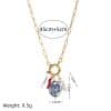 12 Birthstone Pendant Open End Ring Necklace