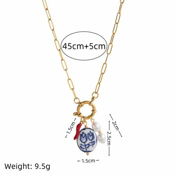 12 Birthstone Pendant Open End Ring Necklace