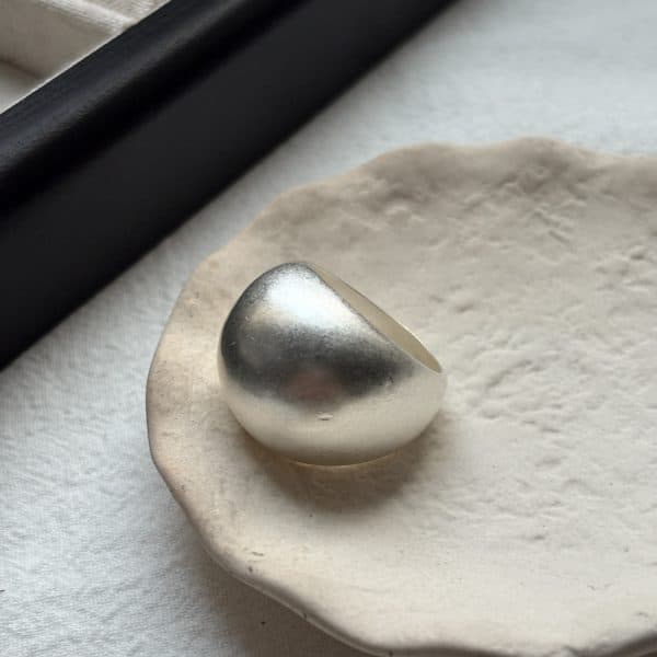 Brass Chalcedony Double-layer Ring High-grade Girl