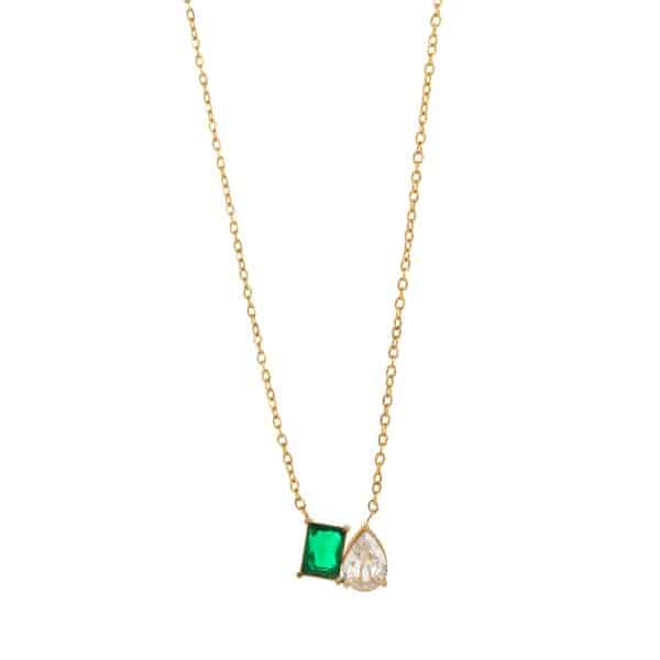 Women's All-match Twelve Birthstone Pendant Stainless Steel Necklace