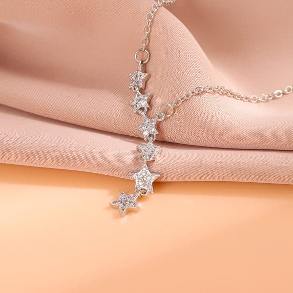 Fashion Temperament Multiple XINGX Creative Diamond Pentagram Clavicle Chain