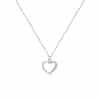 S925 Sterling Silver Hollow Heart Necklace