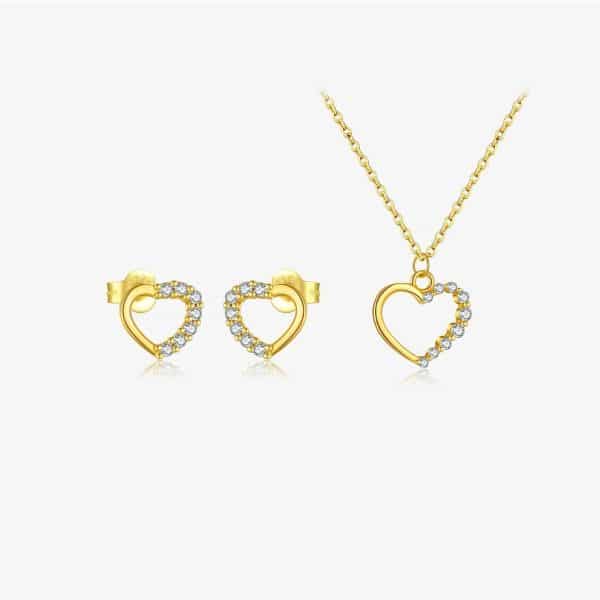 S925 Sterling Silver Hollow Heart Necklace
