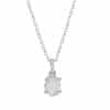 S925 Sterling Silver Moonstone Pendant Necklace Women's Niche Design Fashion All-matching Jewelry