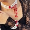 Halloween Pearl Collar Retro Gothic Style