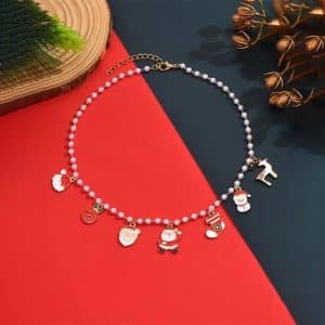 Cute Cartoon Stringed Pearls Clavicle Chain Female