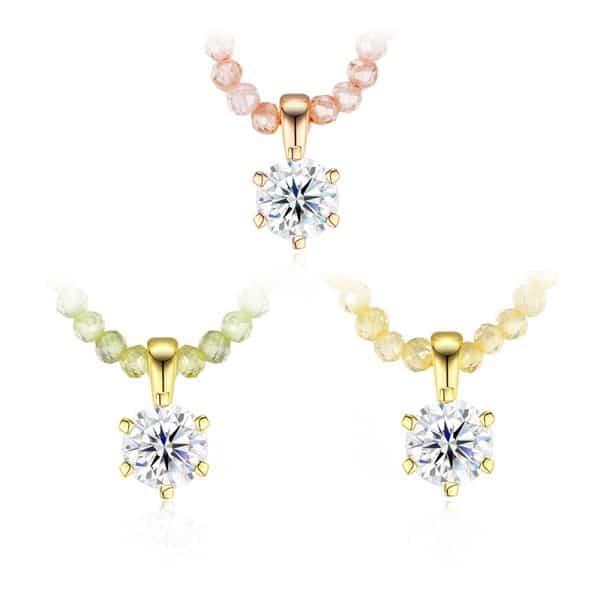 Sterling Silver Moissanite Light Luxury High-grade Necklace