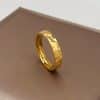 Popular Titanium Steel Beating Pattern Ring Unisex