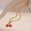 Summer Strawberry Fruit Necklace For Women
