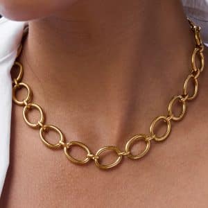 Simple Geometric Circle Titanium Steel Necklace