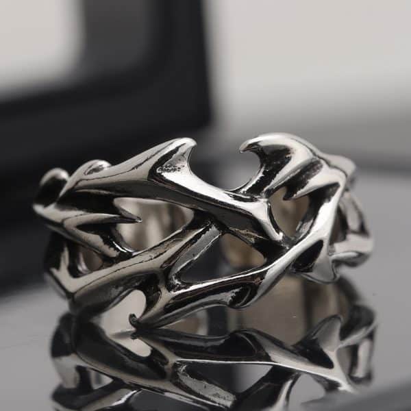 Thorn Men's Trendy Versatile Personality Thorn Flower Ring