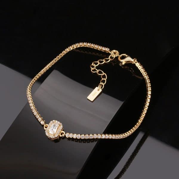 S925 Sterling Silver Tennis Bracelet European And American Affordable Luxury Fashion Temperament