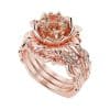Women's Ring Rose Inlaid Zircon Ornament