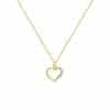 S925 Sterling Silver Hollow Heart Necklace