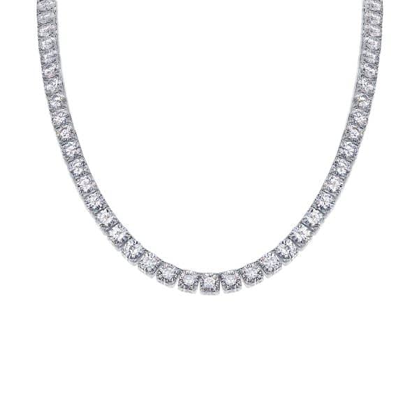 Twin 925 Silver Moissanite Long Star River Necklace