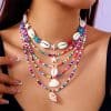 New Multi-layer Women's Fashion All-match Summer Starfish Shell Conch Bead Necklace 5-piece Set