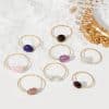Colored Agate Niche Design Ring