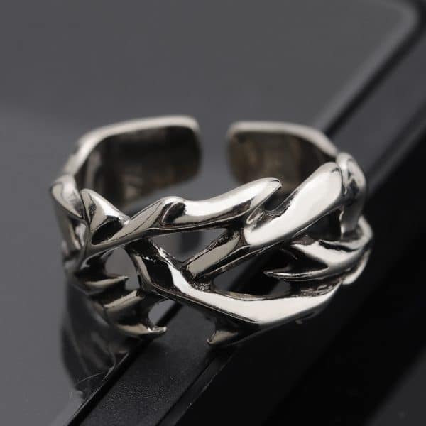 Thorn Men's Trendy Versatile Personality Thorn Flower Ring
