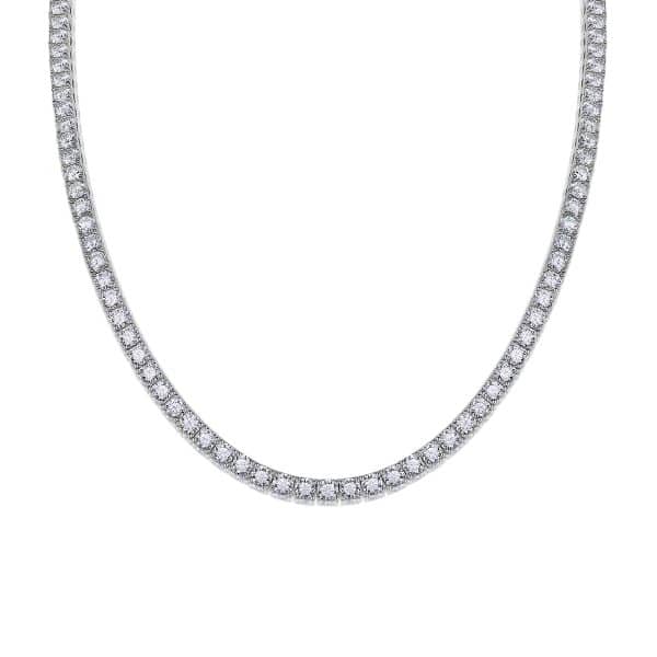 Twin 925 Silver Moissanite Long Star River Necklace