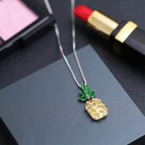 Korean Fashion Fruit Pineapple Diamond Elegant Necklace