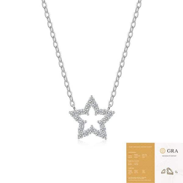 Hollow Necklace Make A Wish Star Clavicle Chain Does Not Fade