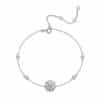 925 Sterling Silver Special-interest Design Round Bag Anti-drop Buckle Adjustable Bracelet