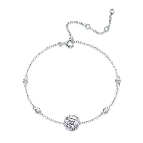 925 Sterling Silver Special-interest Design Round Bag Anti-drop Buckle Adjustable Bracelet