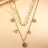 Turquoise Elegant Multi-layer Chain Fashion Stainless Steel Necklace