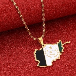 Map Stainless Steel Necklace For Men And Women