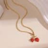 Summer Strawberry Fruit Necklace For Women